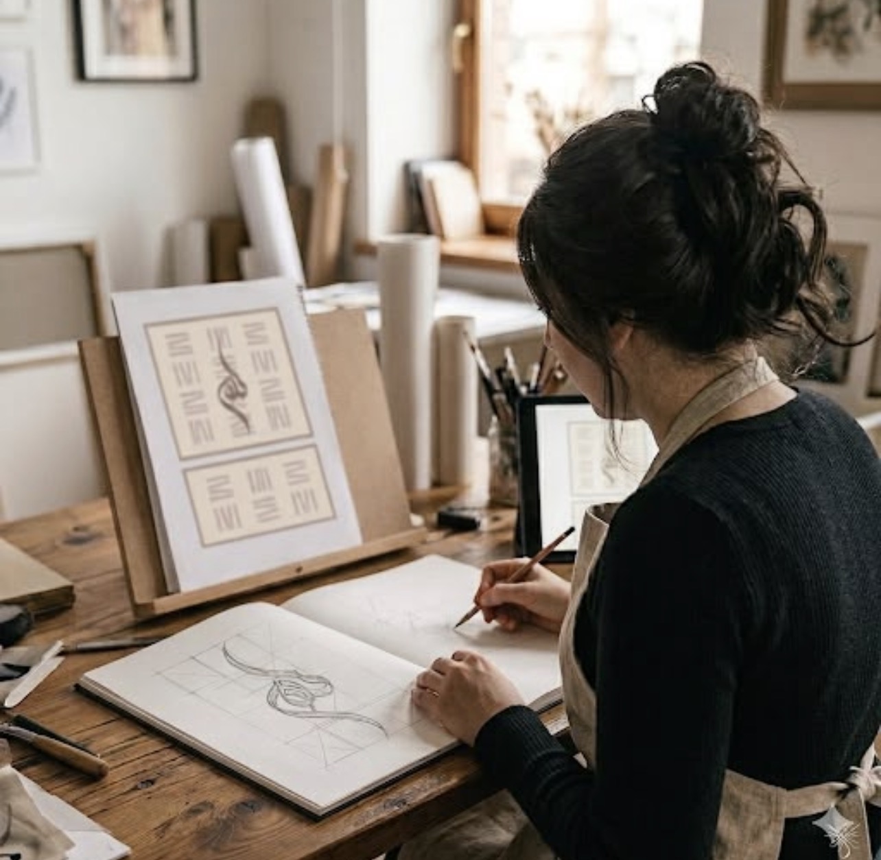 Hind Chakir Alaoui dans son atelier, Such Harmony
