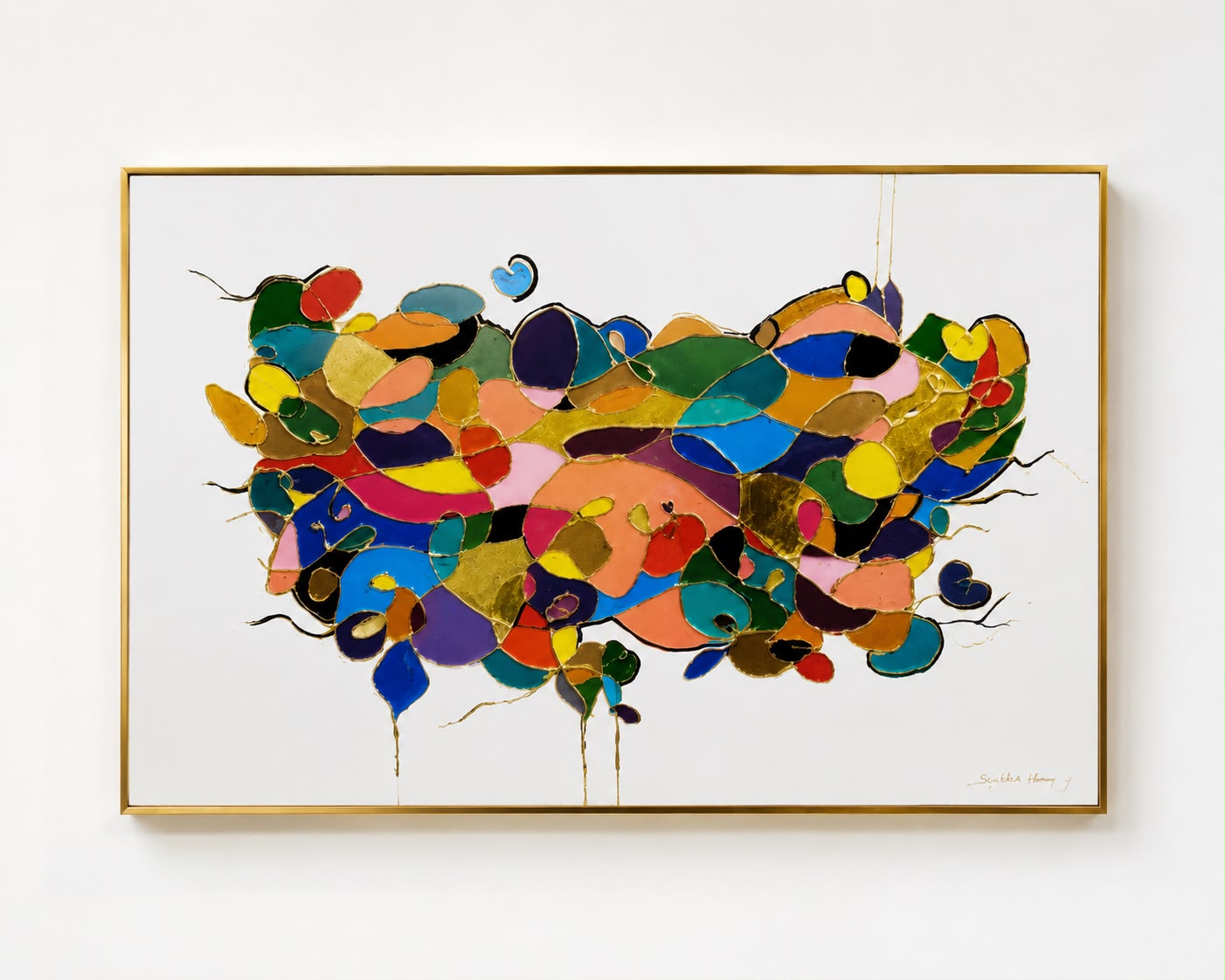 Peps — Acrylique sur toile avec résine et pâte texturée